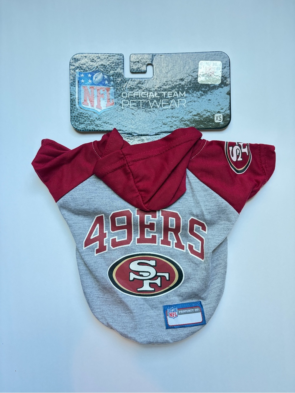 NFL San Francisco 49ers Pet Shirt Hoodie Size XS Official Pet Wear